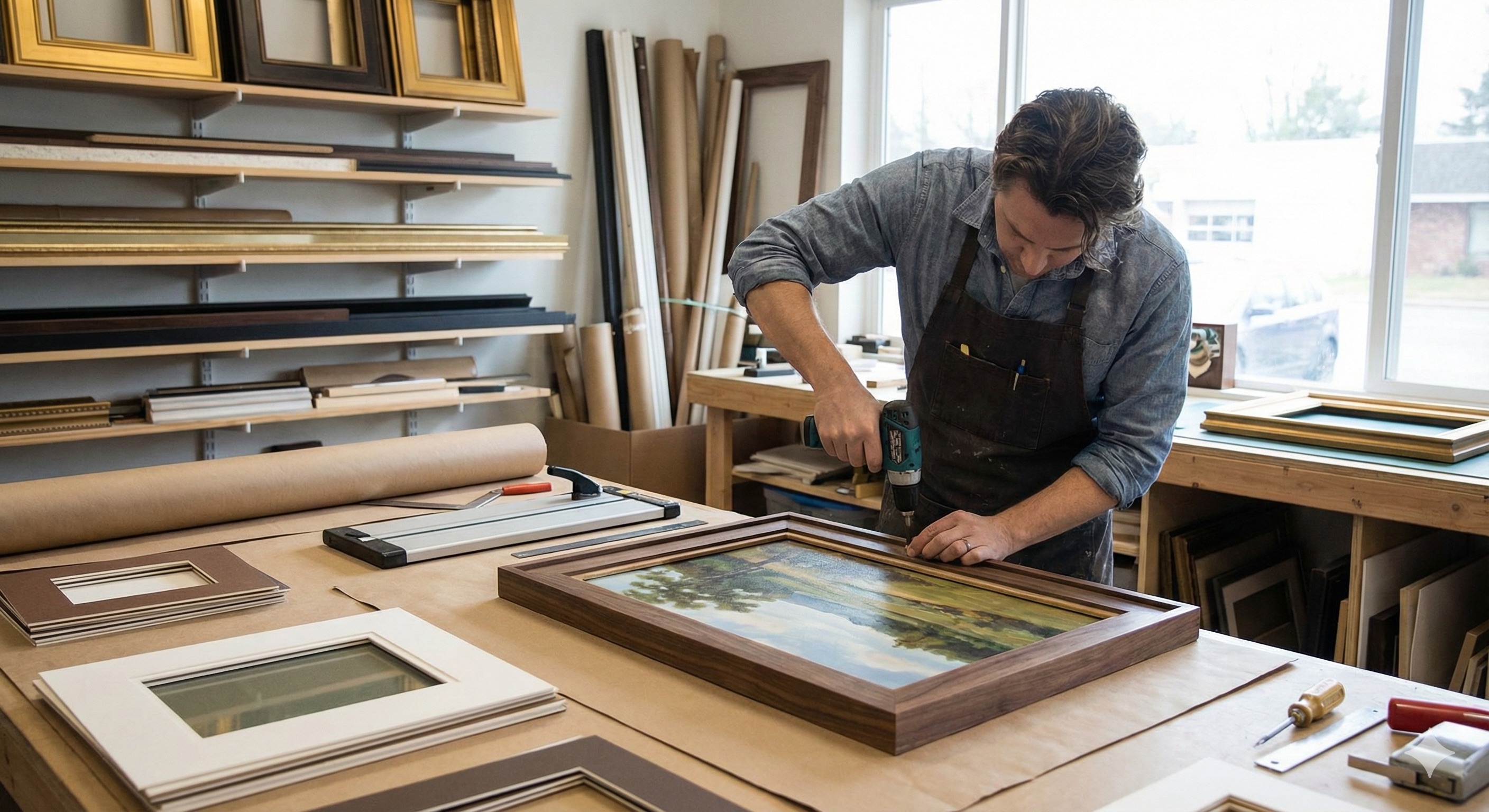 Professional artwork framing for artists